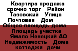 Квартира продажа срочно торг › Район ­ Тазовский › Улица ­ Почтовая › Дом ­ 40 › Общая площадь дома ­ 60 › Площадь участка ­ 4 - Ямало-Ненецкий АО Недвижимость » Дома, коттеджи, дачи продажа   . Ямало-Ненецкий АО